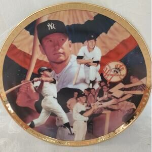 Mickey Mantle #7 Triple Crown 40th Anniversary 1956-1996 Collectible Plate